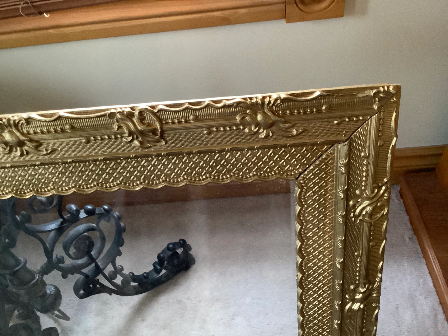 Ant/Vt Gold Col Wd Frame w Original Glass 🐞 - photo 2