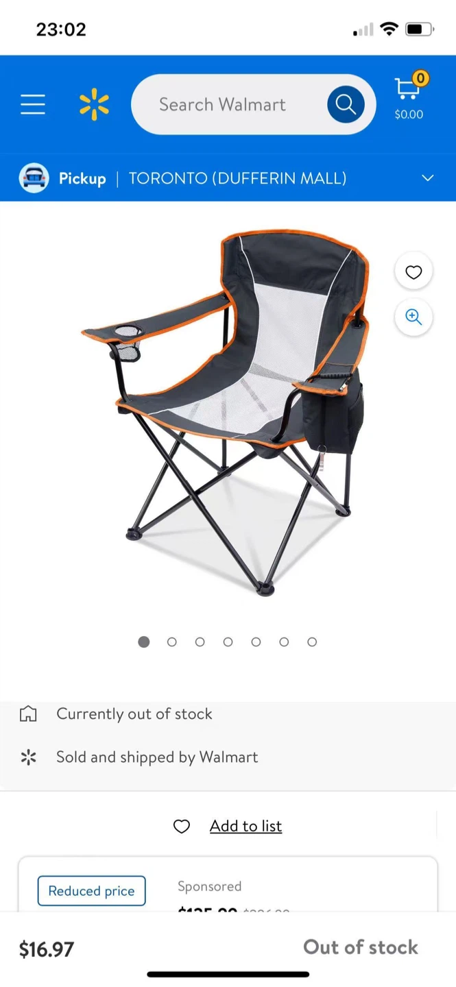 Folding Camping Chair with Cup Holder