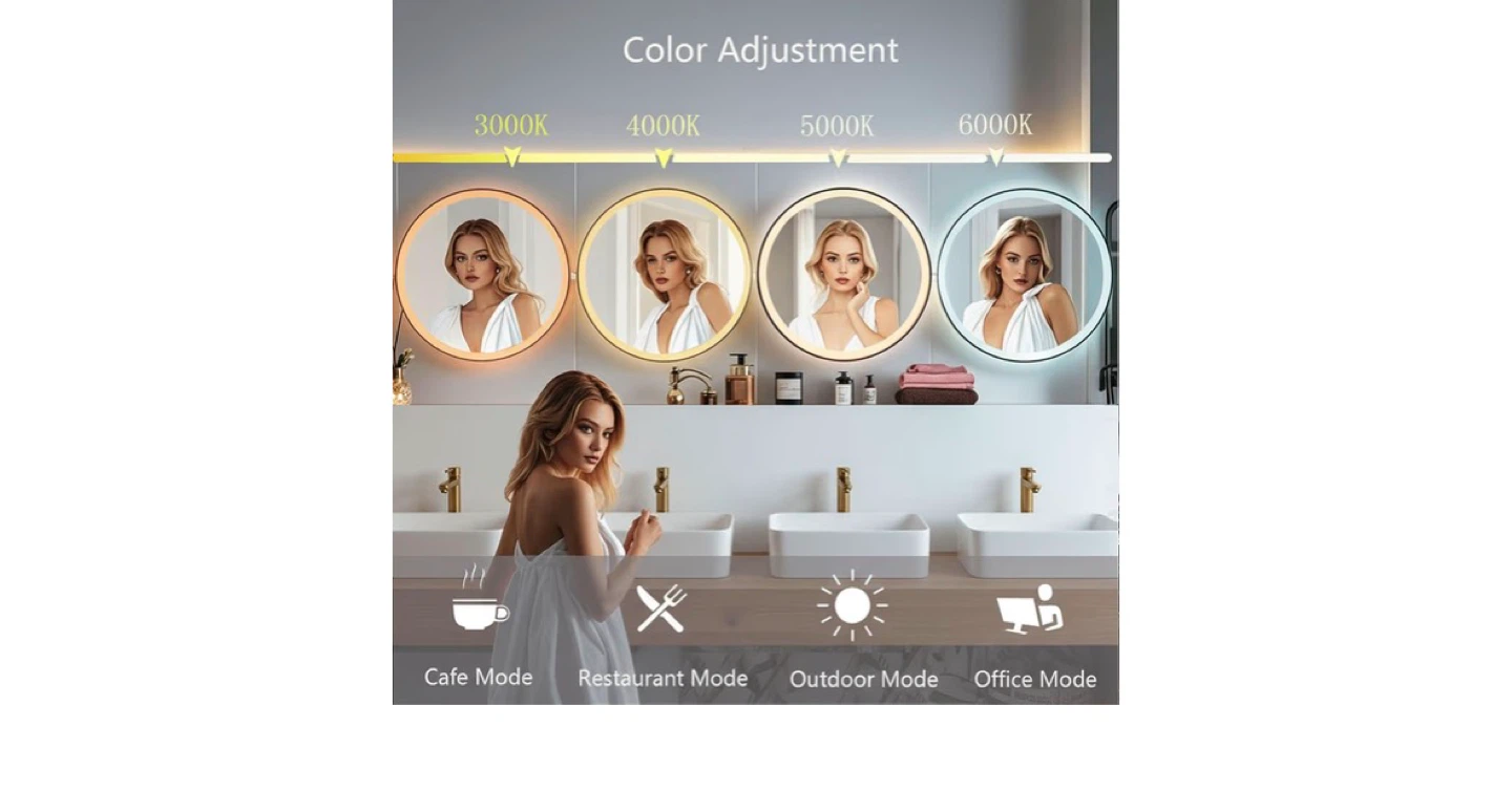 28 inchLED Vanity Mirror with Smart Anti-fog Function - photo 4