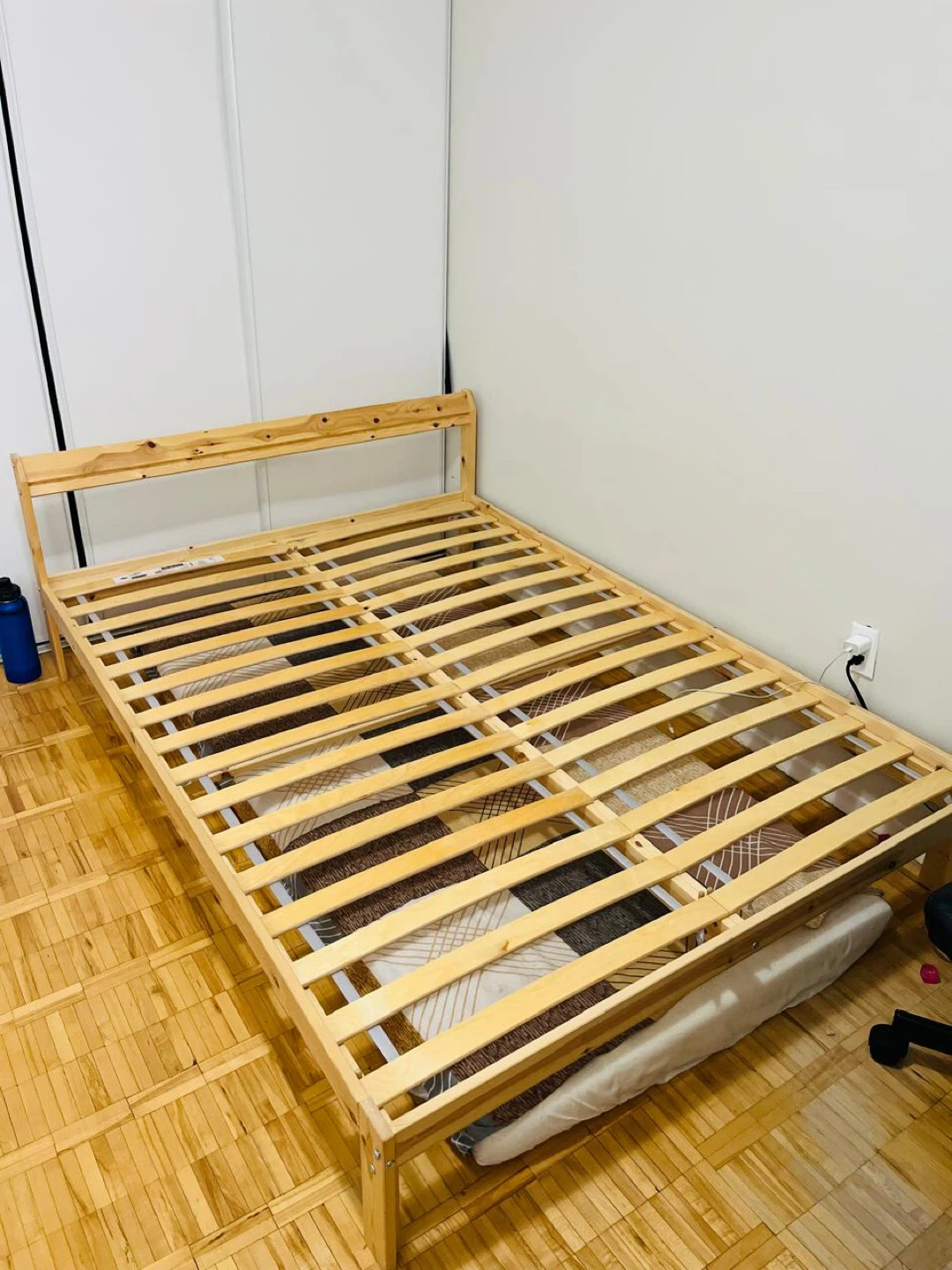 Wooden Bed Frame with Headboard - photo 2
