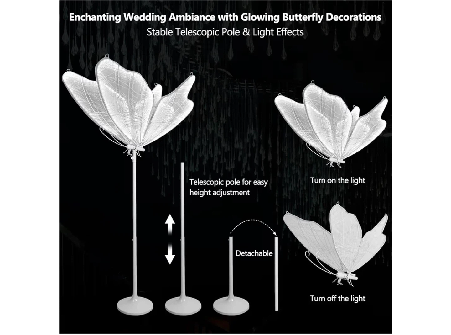 White Butterfly Light Decorations - photo 3