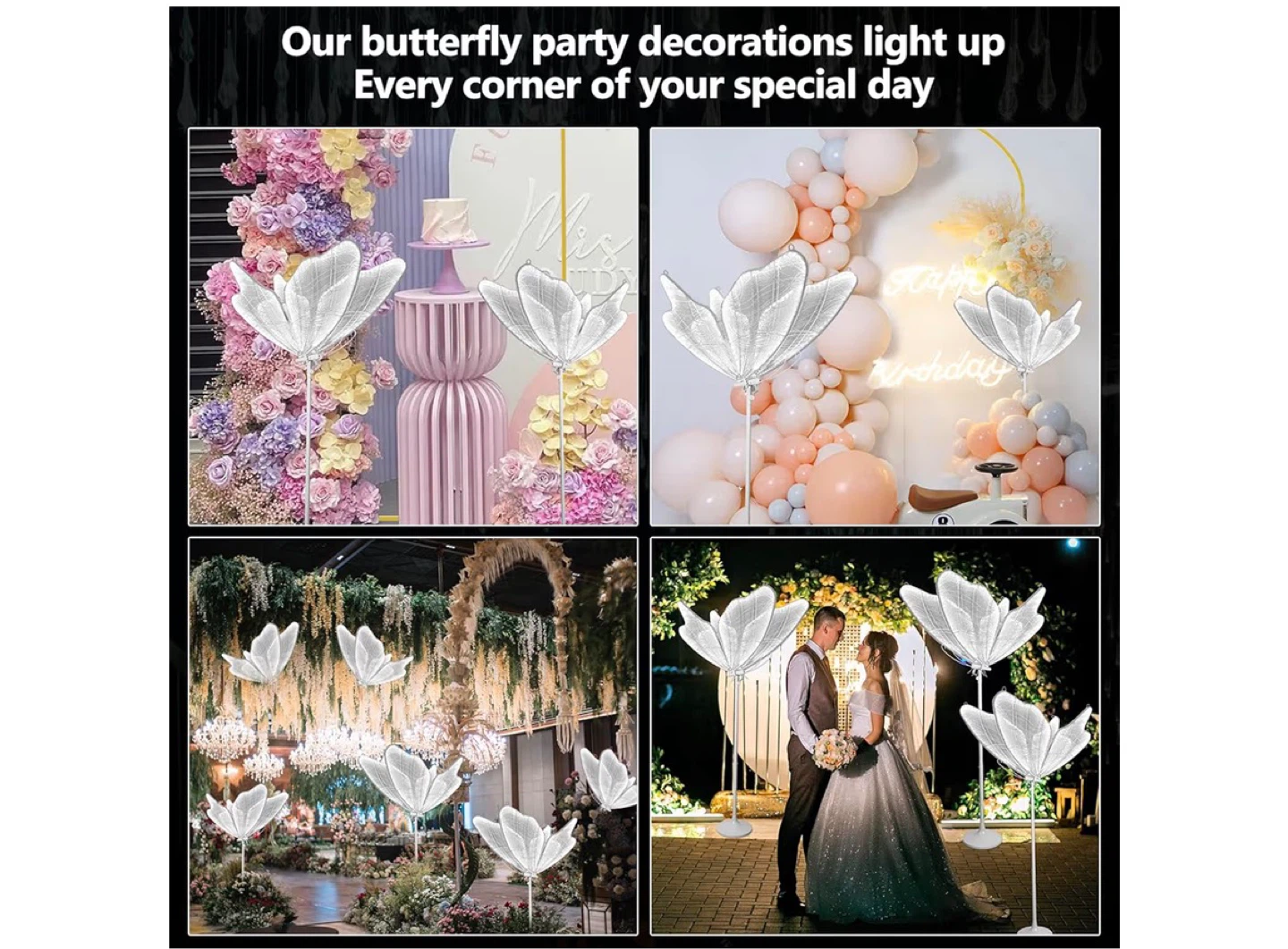 White Butterfly Light Decorations - photo 4