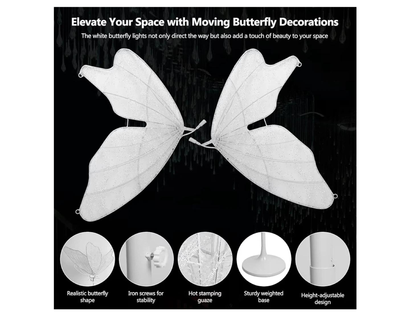 White Butterfly Light Decorations - photo 5