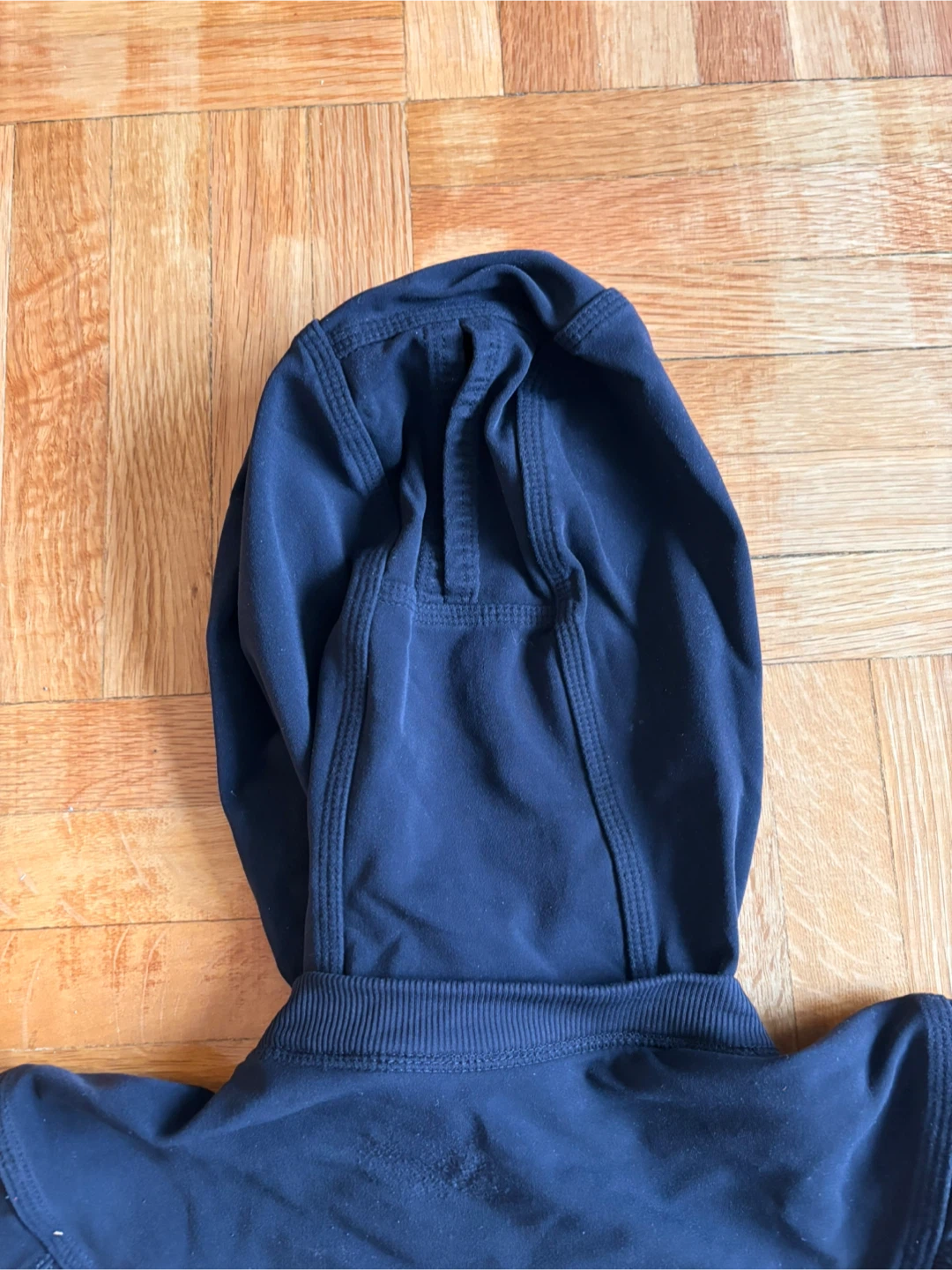 Lululemon Navy Blue Hooded Zip-Up Jacket with Thumbholes - photo 2