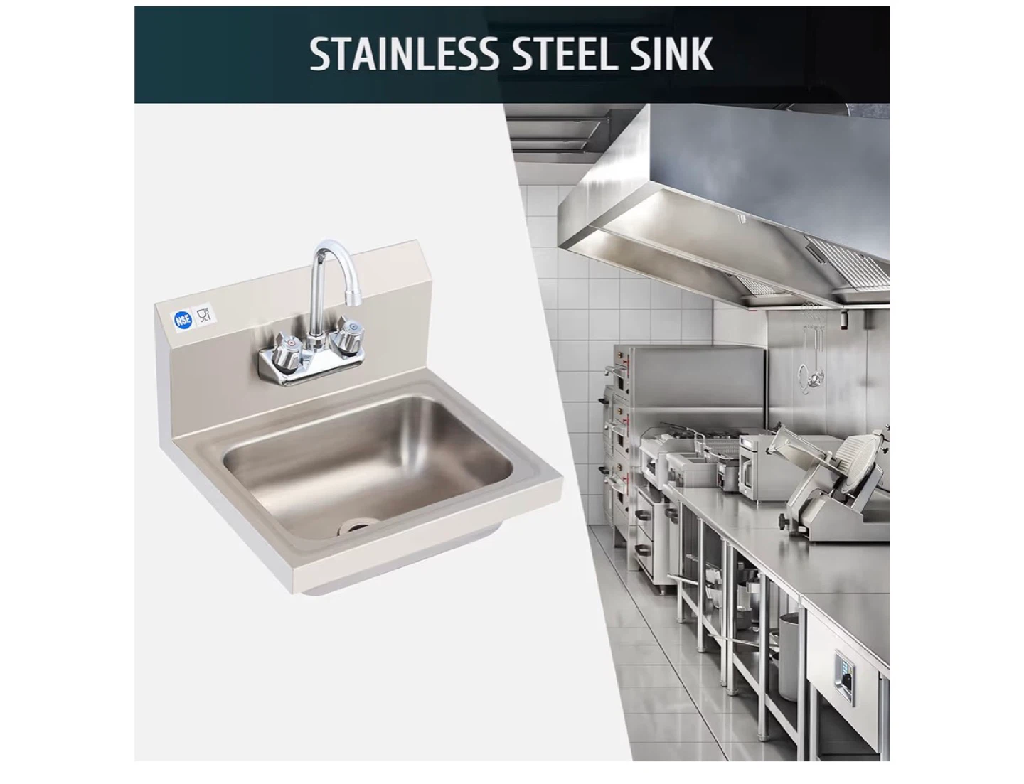 Stainless Steel Utility Sink with Faucet - photo 3