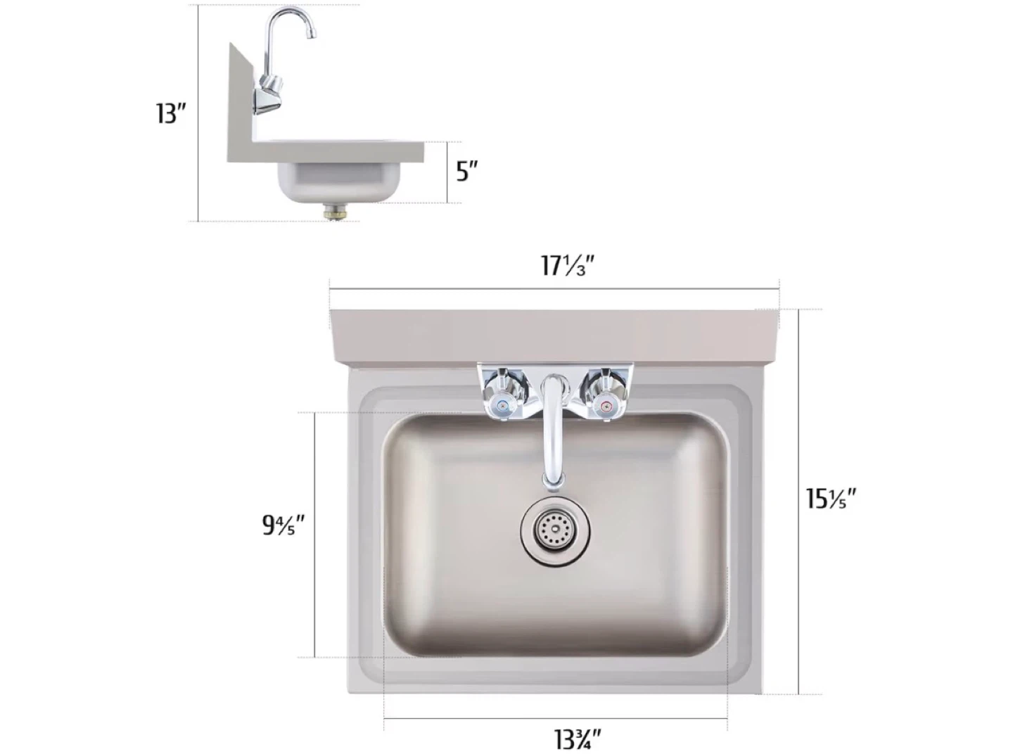 Stainless Steel Utility Sink with Faucet - photo 2