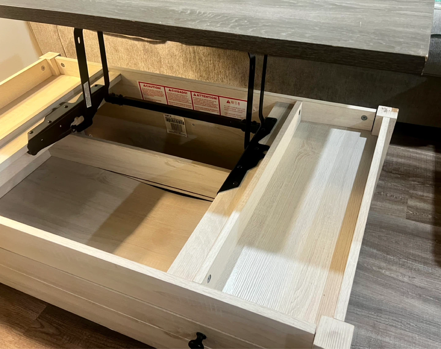 Lift Top Coffee Table with Storage - photo 5