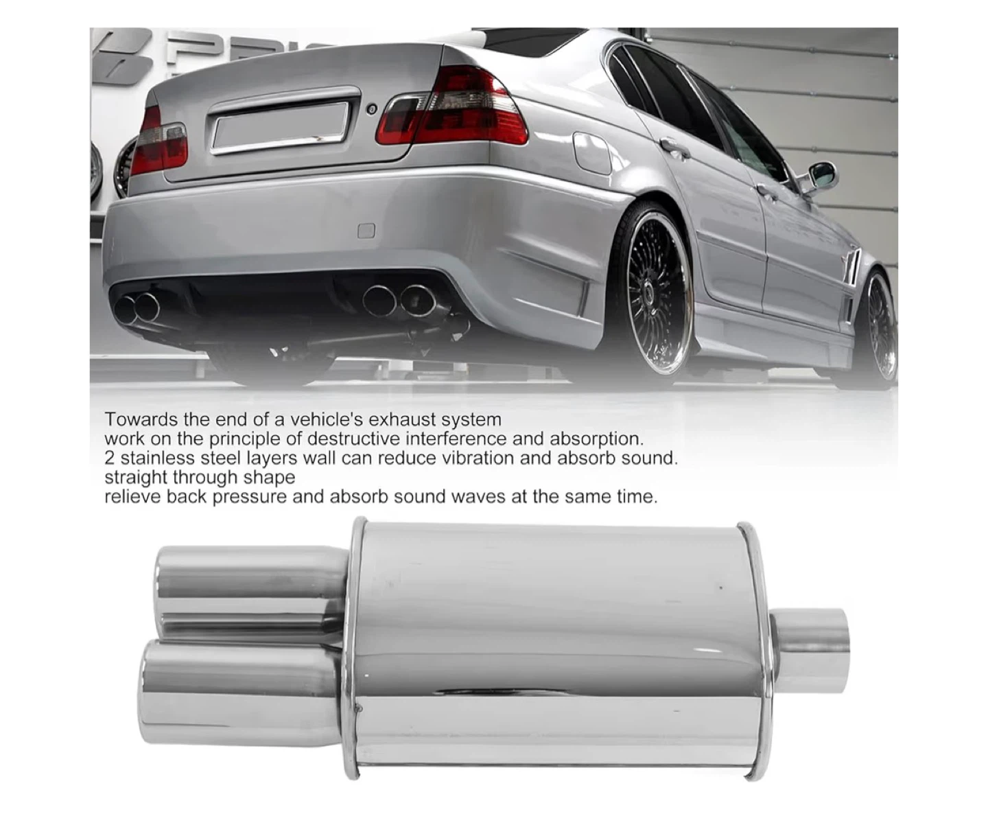 Universal Dual Exhaust Muffler - photo 4