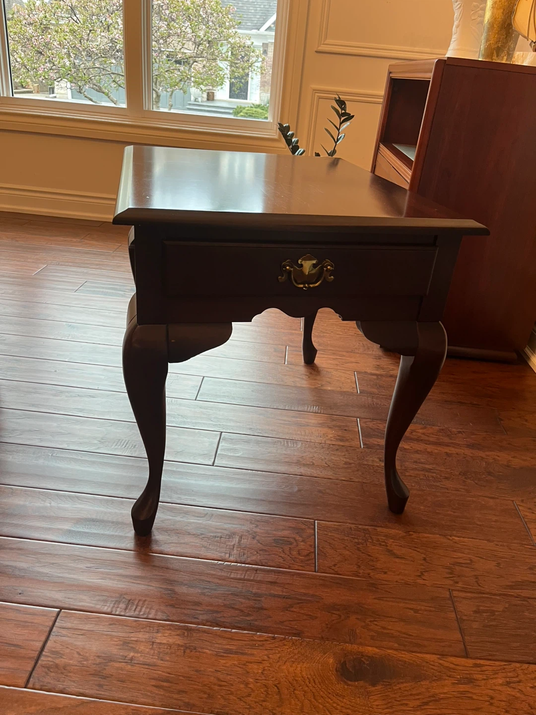 Solid wood end table