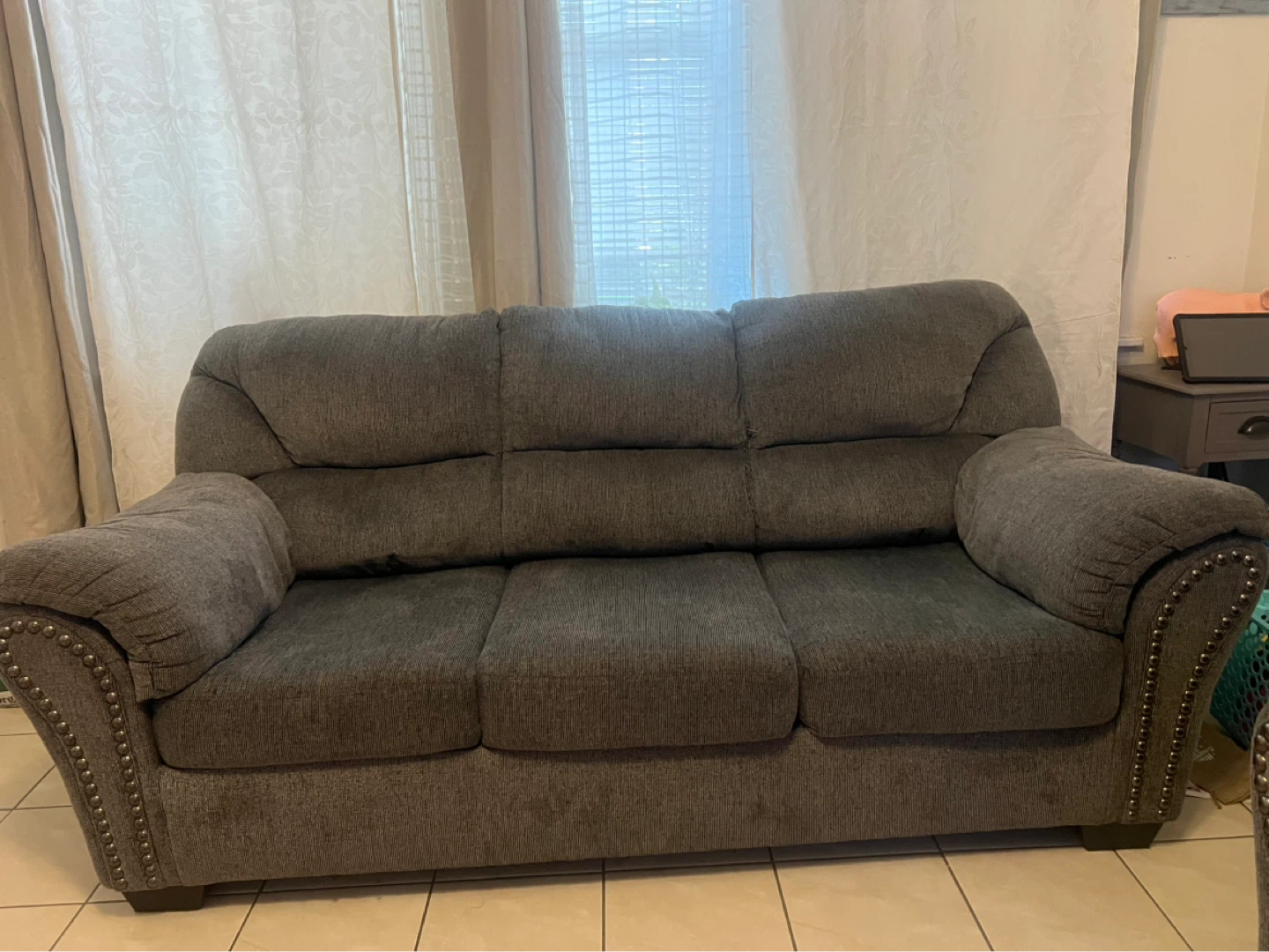 Gray Fabric Sofa set