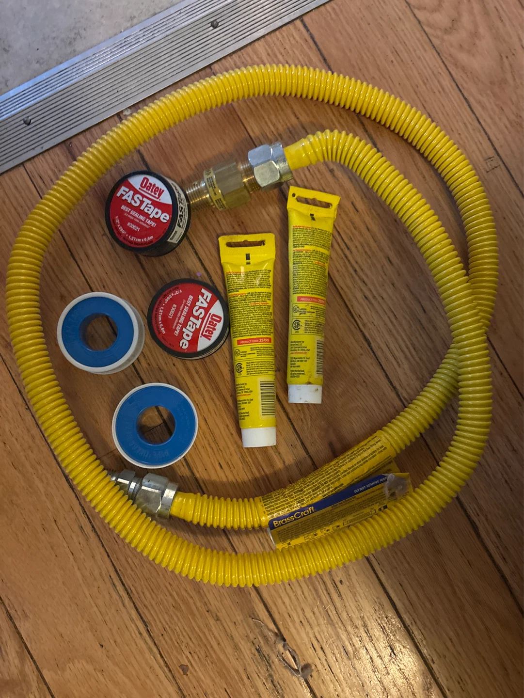 New gas line etc