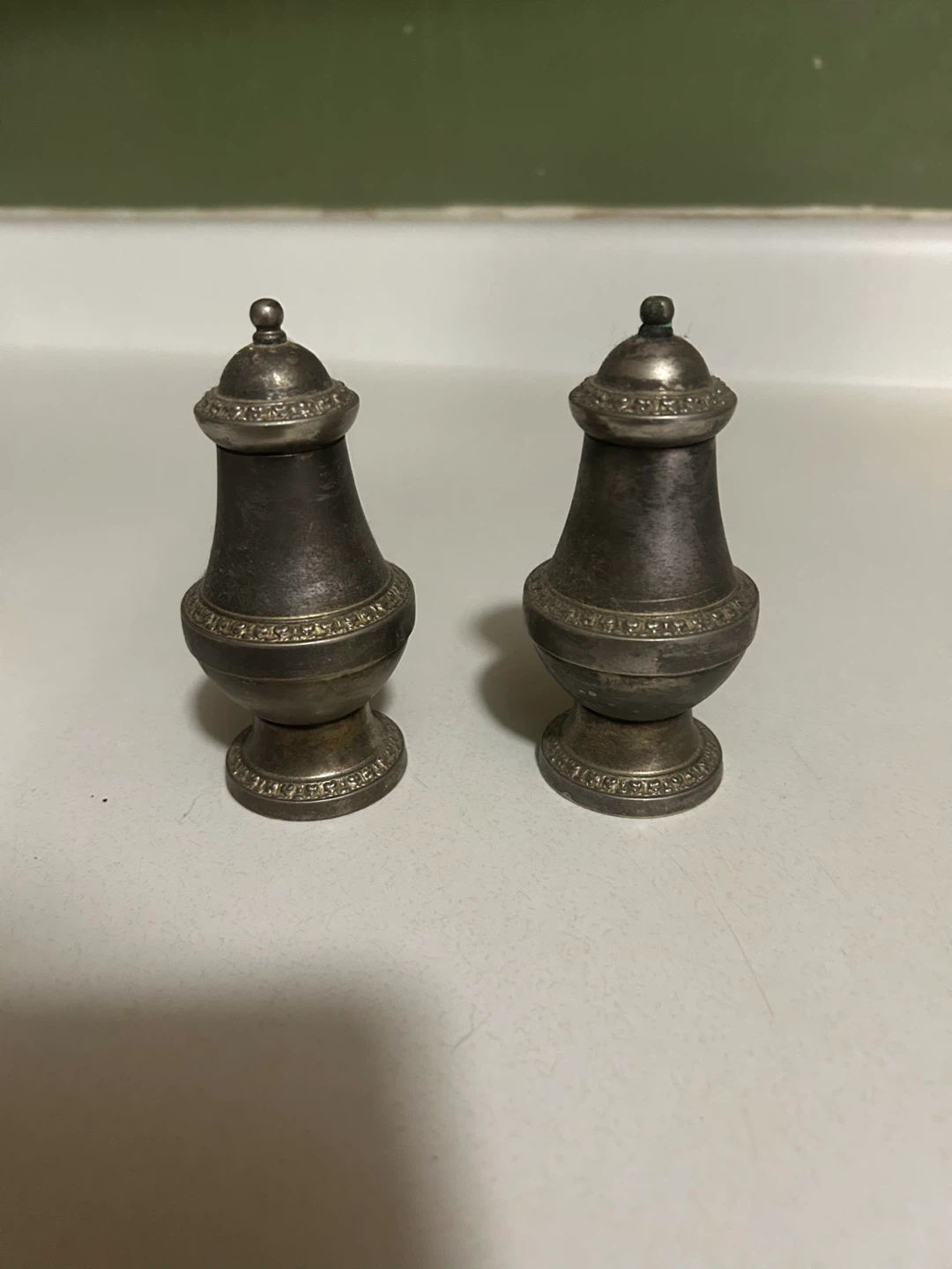 Vintage Salt and Pepper Shakers with Tray - photo 3