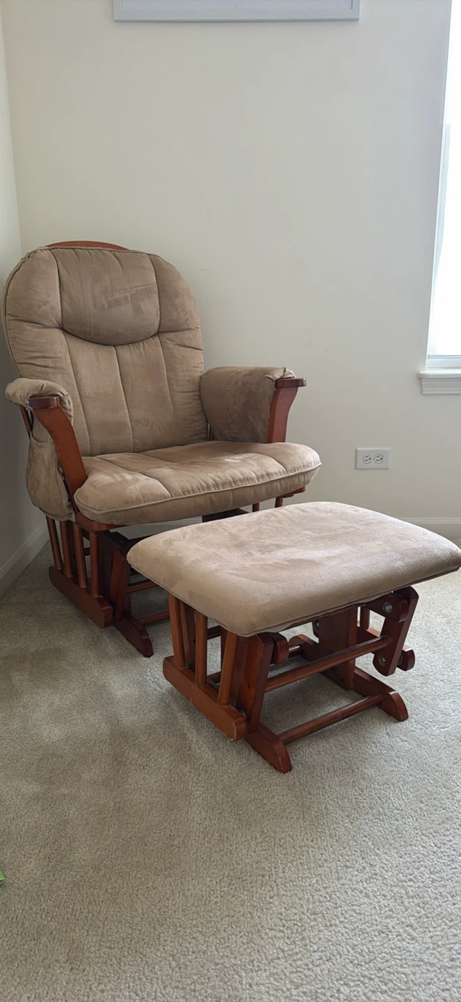 Glider Chair and Ottoman Set