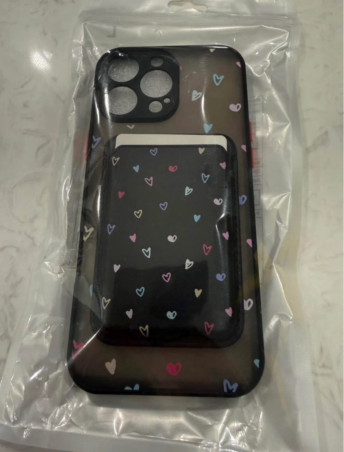 Black iPhone 16 Pro Max Phone Case with Card Holder