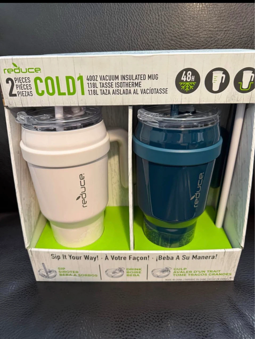 Reduce 2-Piece 40oz Vacuum Insulated Mug Set