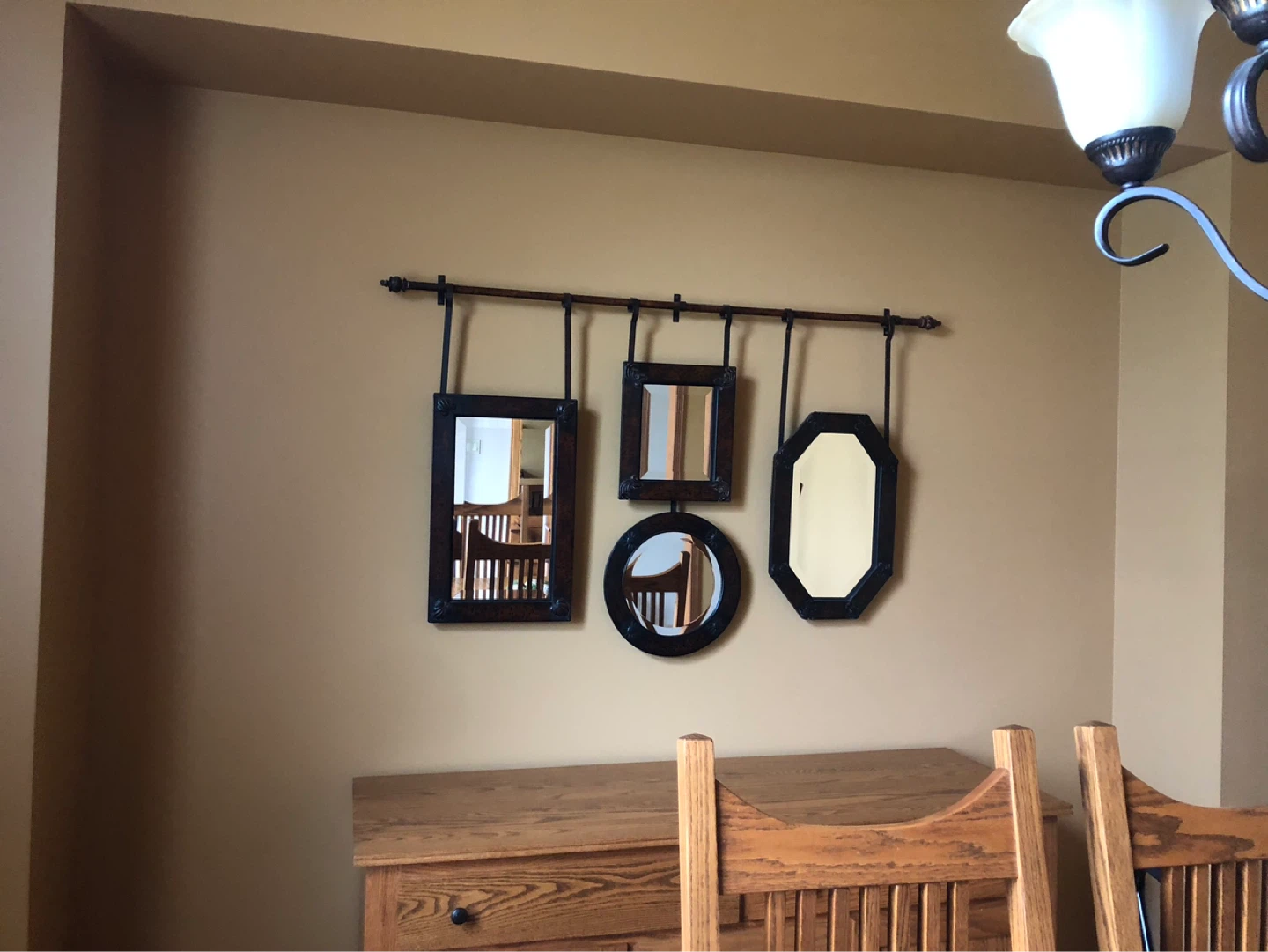 Decorative Mirror Set with Hanging Bar - photo 2