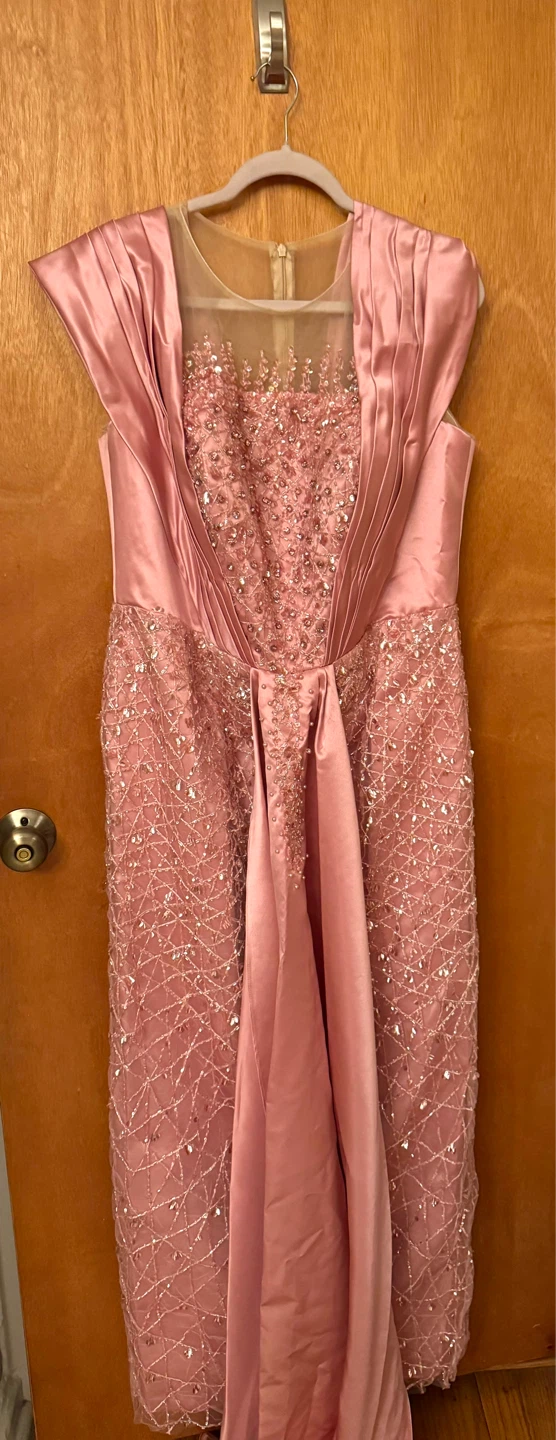 Pink Beaded Formal Gown - photo 3