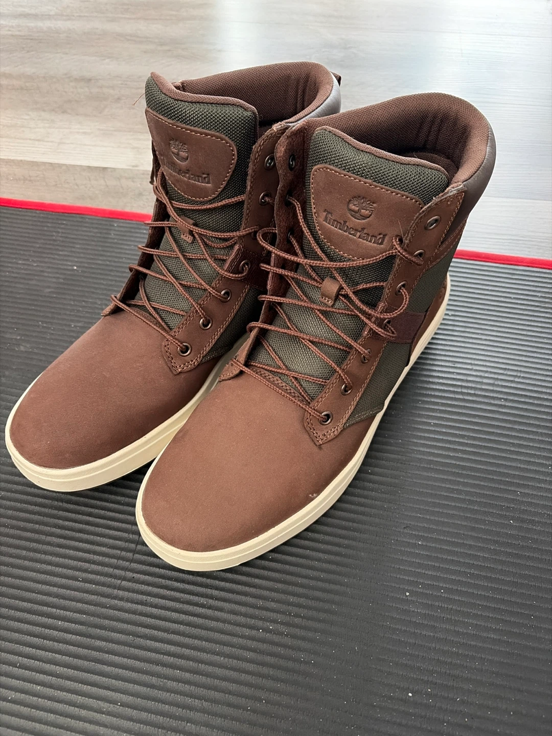 Timberland Men's Brown Lace-Up High-Top Boots