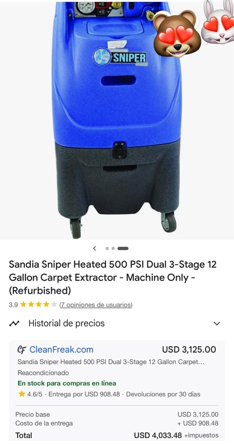 Sniper Extractor 3-500 Carpet Extractor