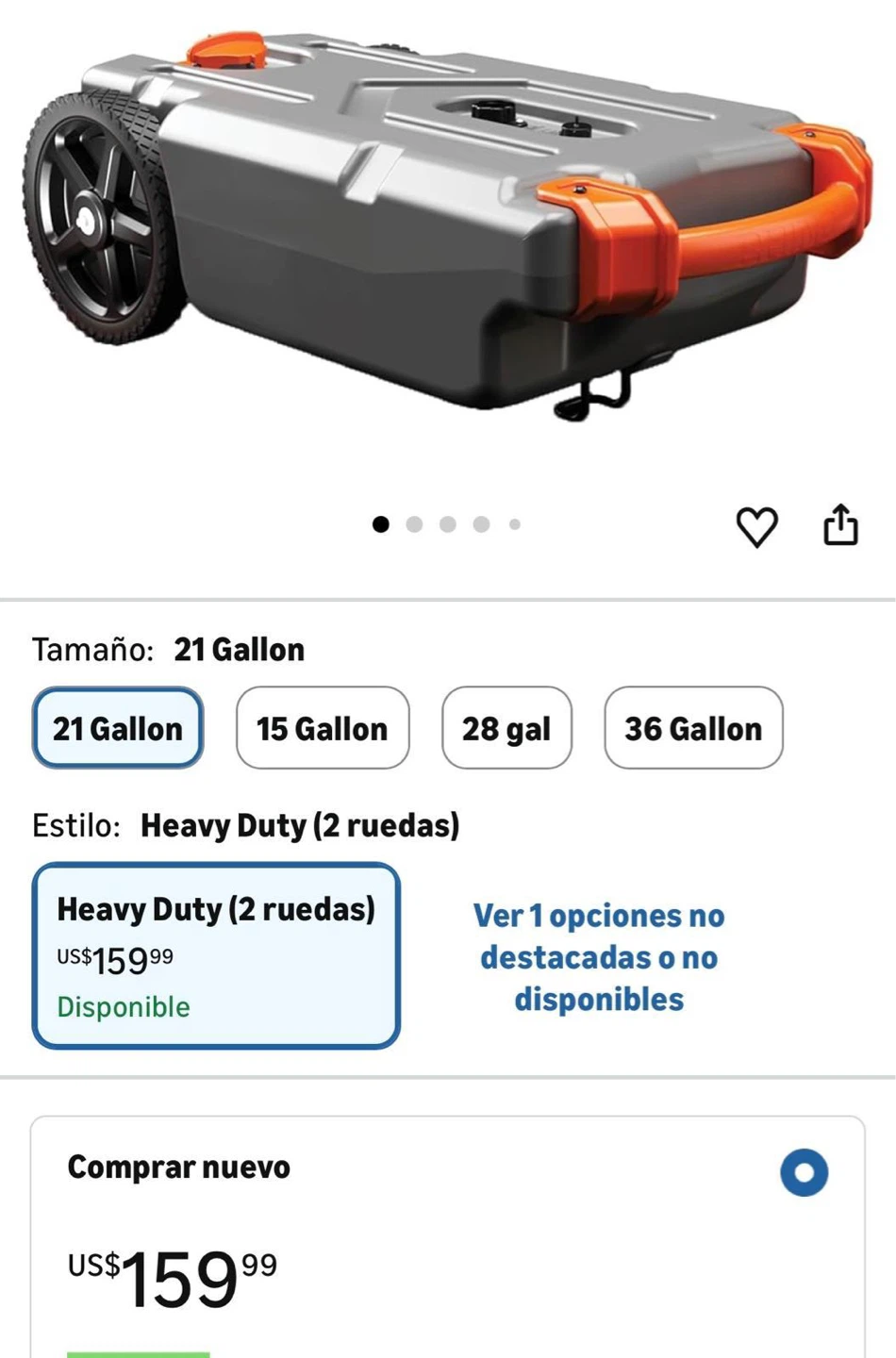 21 Gallon Heavy Duty RV Water Tank with Wheels