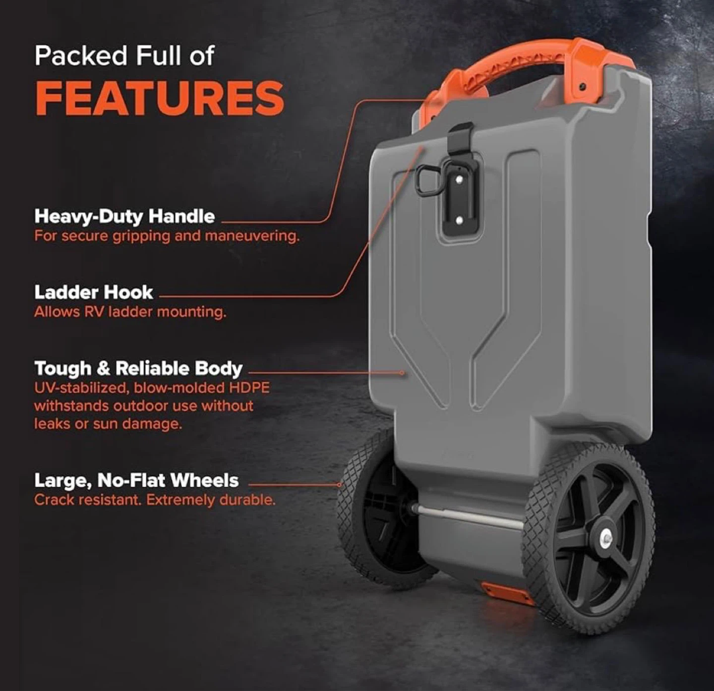 21 Gallon Heavy Duty RV Water Tank with Wheels - photo 2