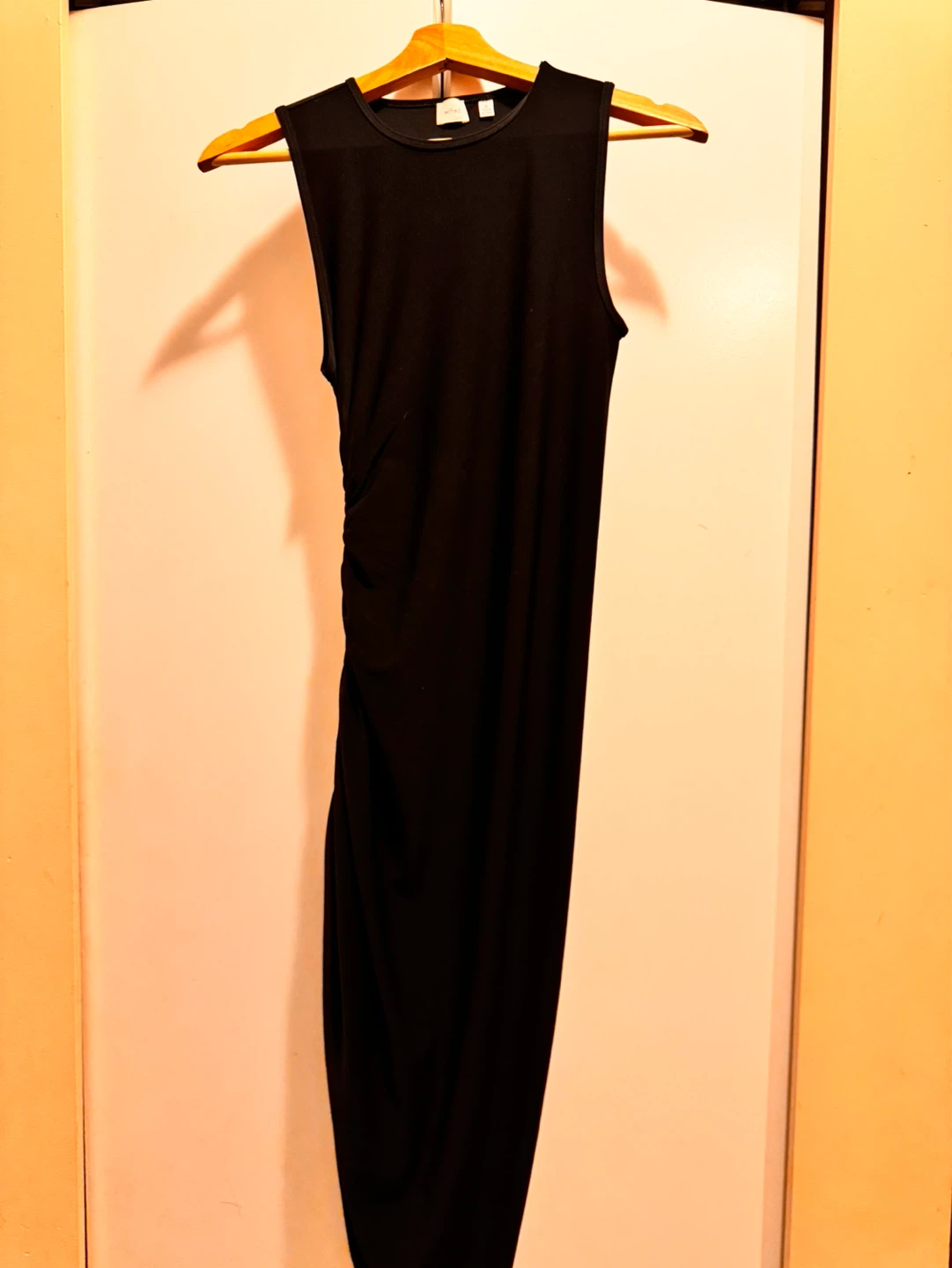 Wilfred Black Ruched Tank Dress