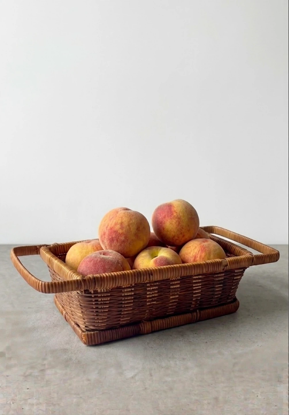 Vintage Wicker Wine Basket with Handles