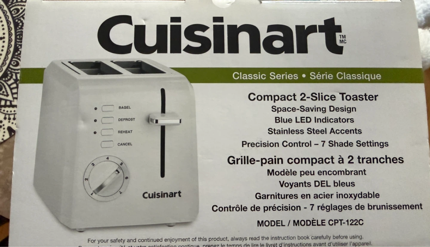 Cuisinart Compact 2-Slice Toaster - brand new