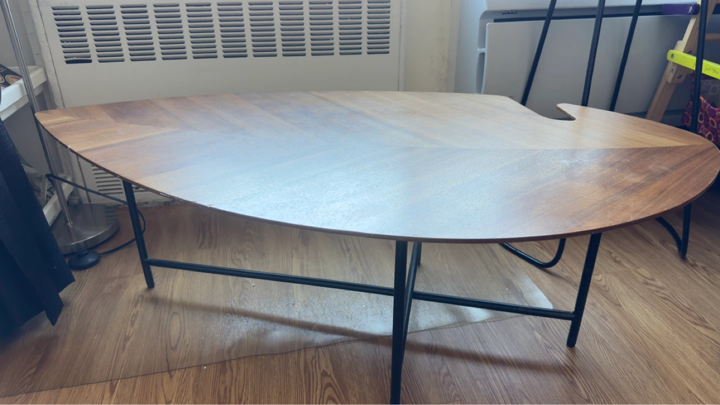Leaf Shaped Coffee Table - Mid Century Modern Wood