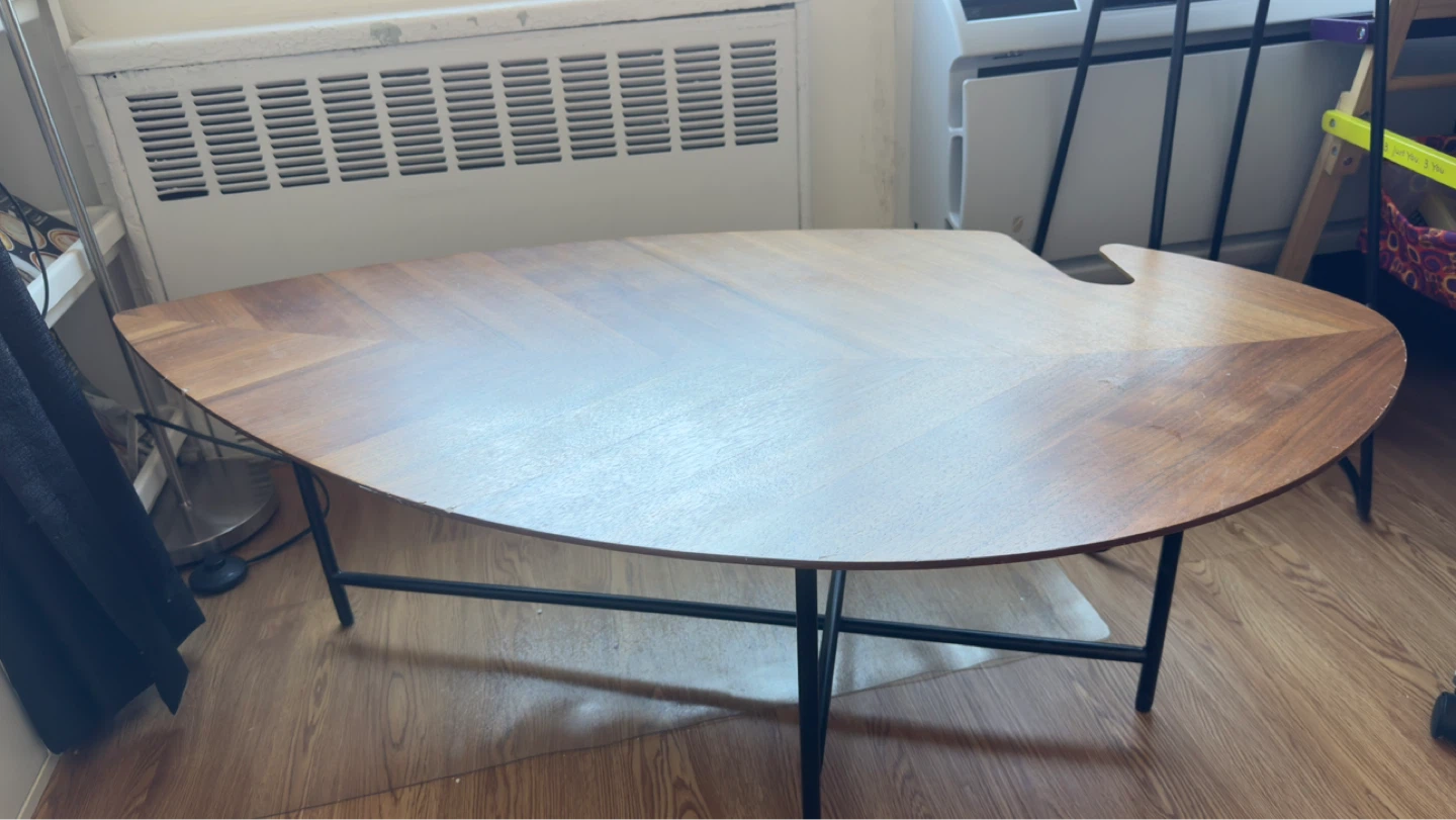 Leaf Shaped Coffee Table - Mid Century Modern Wood - photo 2