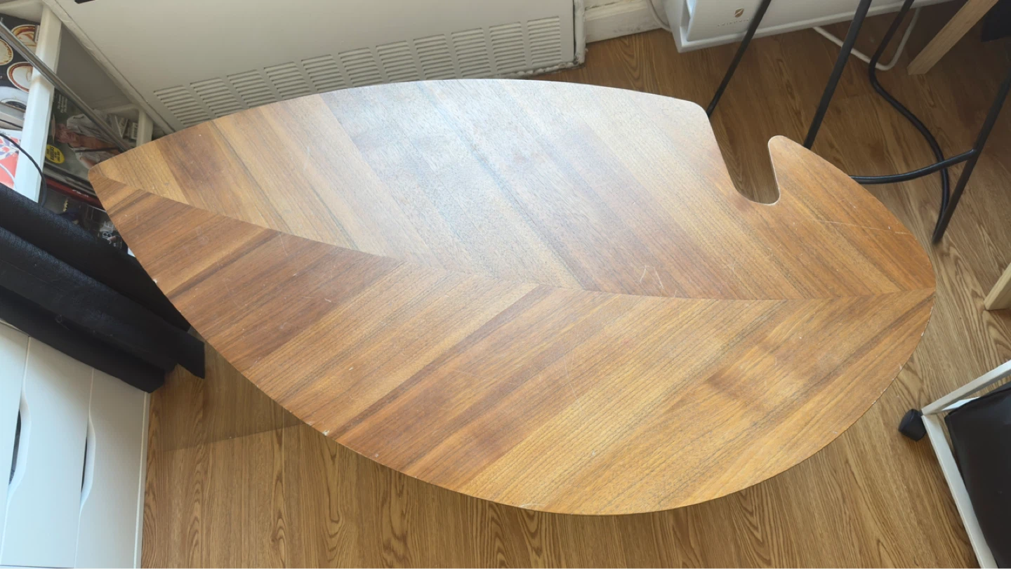 Leaf Shaped Coffee Table - Mid Century Modern Wood - photo 3