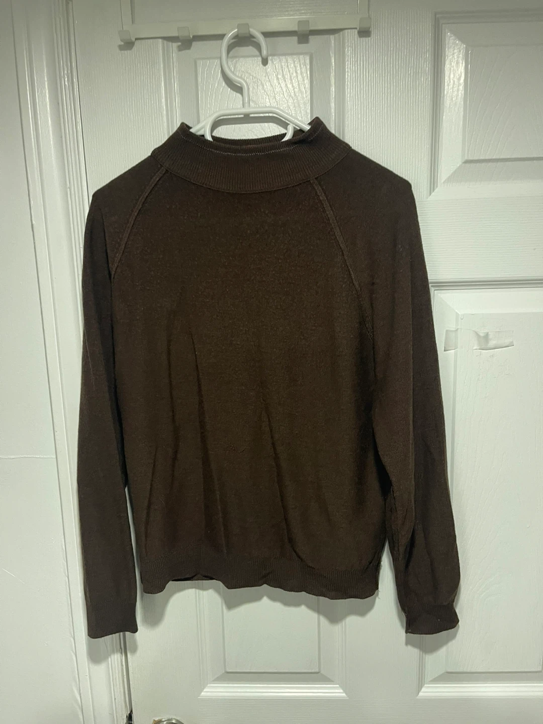 Brown Mock Neck Sweater