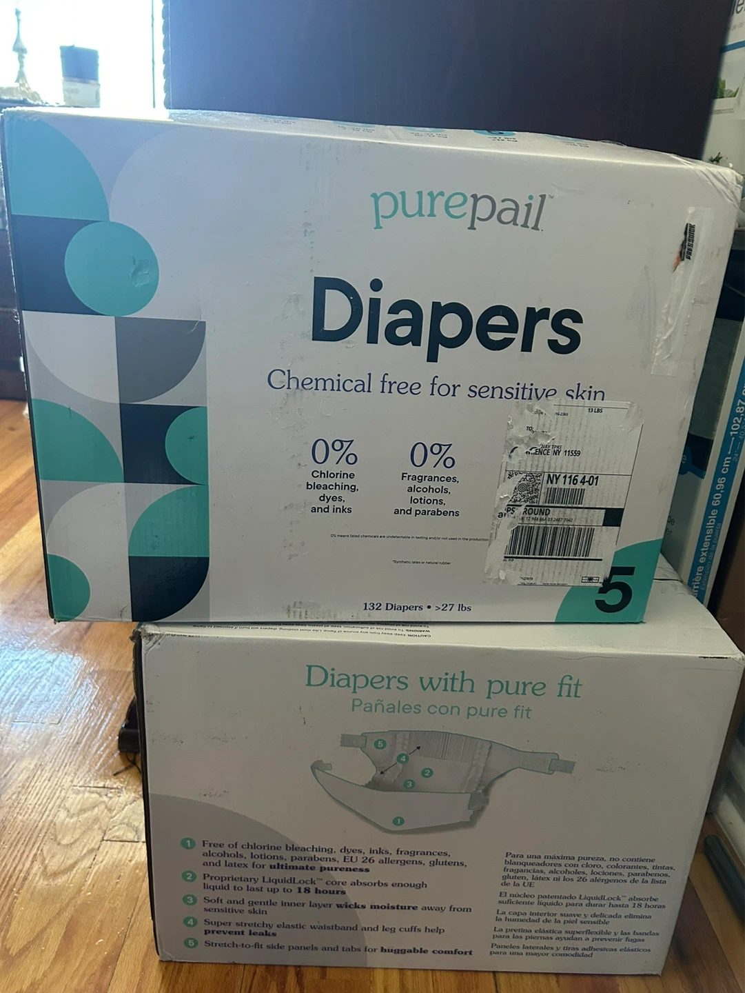 PurePail Diapers - Size 5 (132 Count)