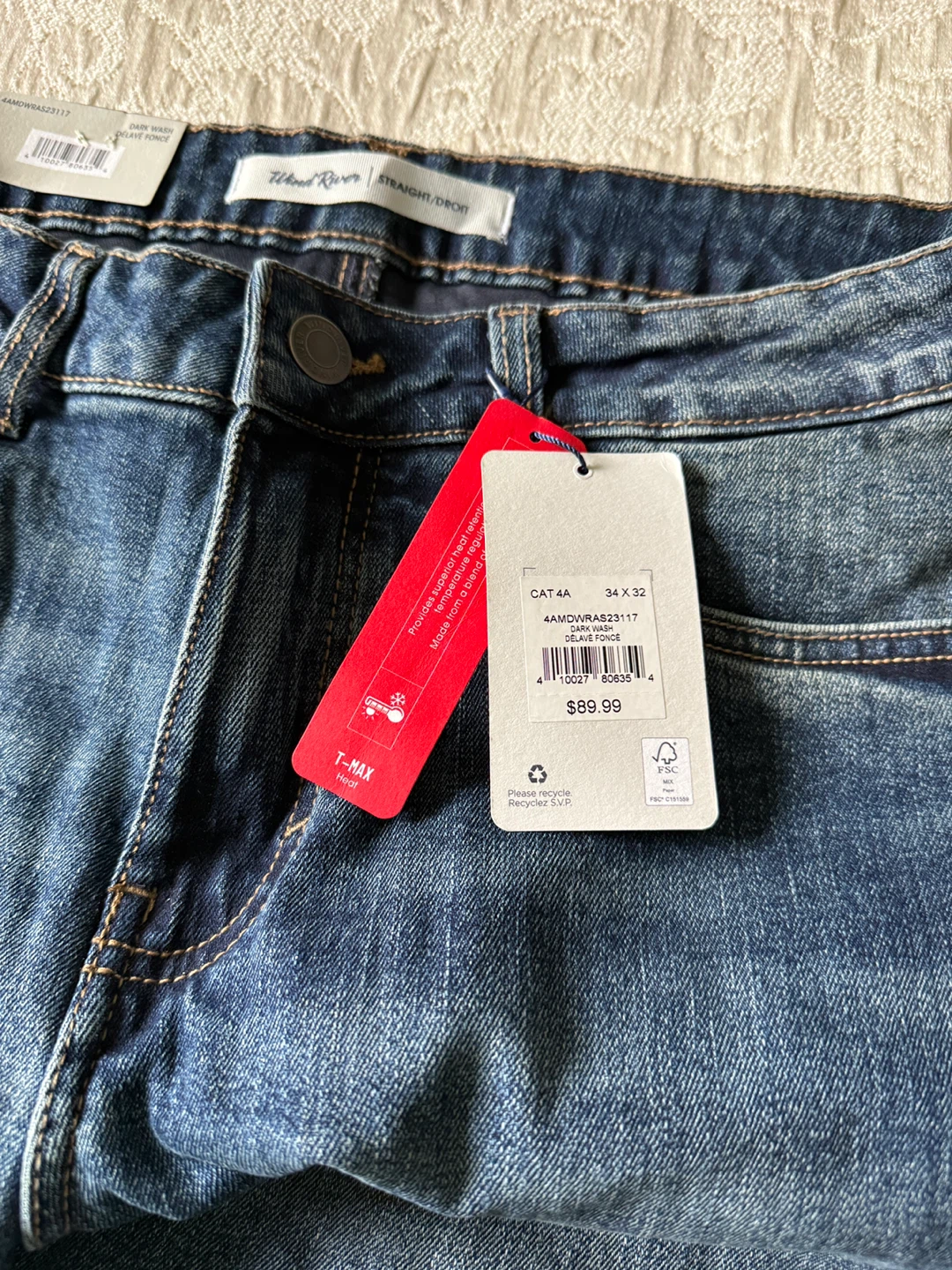 NWT Wind River Straight Fit T-Max Jeans - Size 34x32 - photo 5