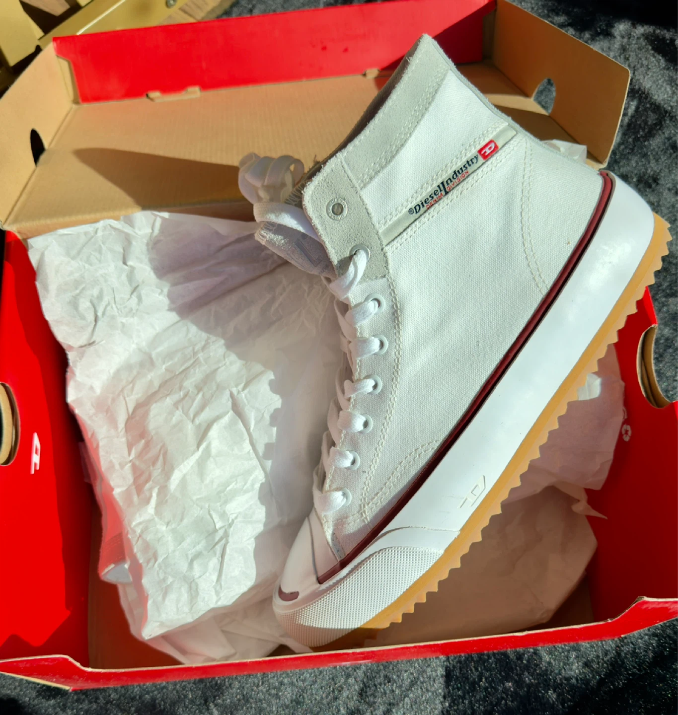 Diesel S-Principia Mid White Canvas High-Top Sneakers US 10 - photo 5