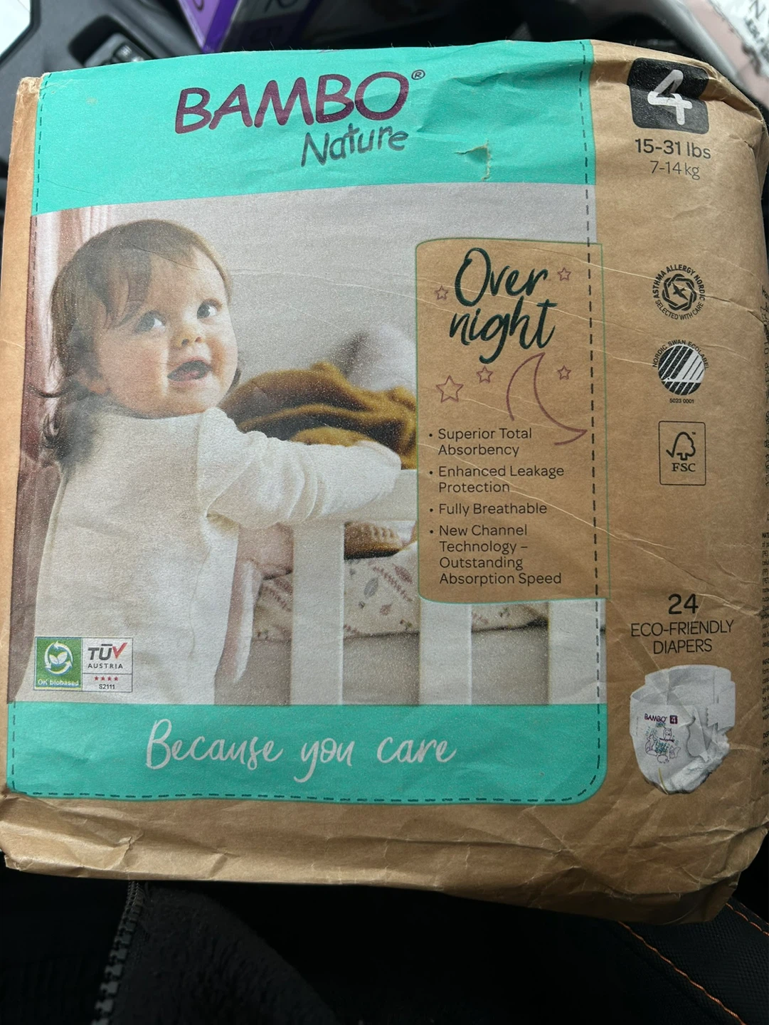 Bambo Nature Eco-Friendly Diapers Size 4 (15-31 lbs)