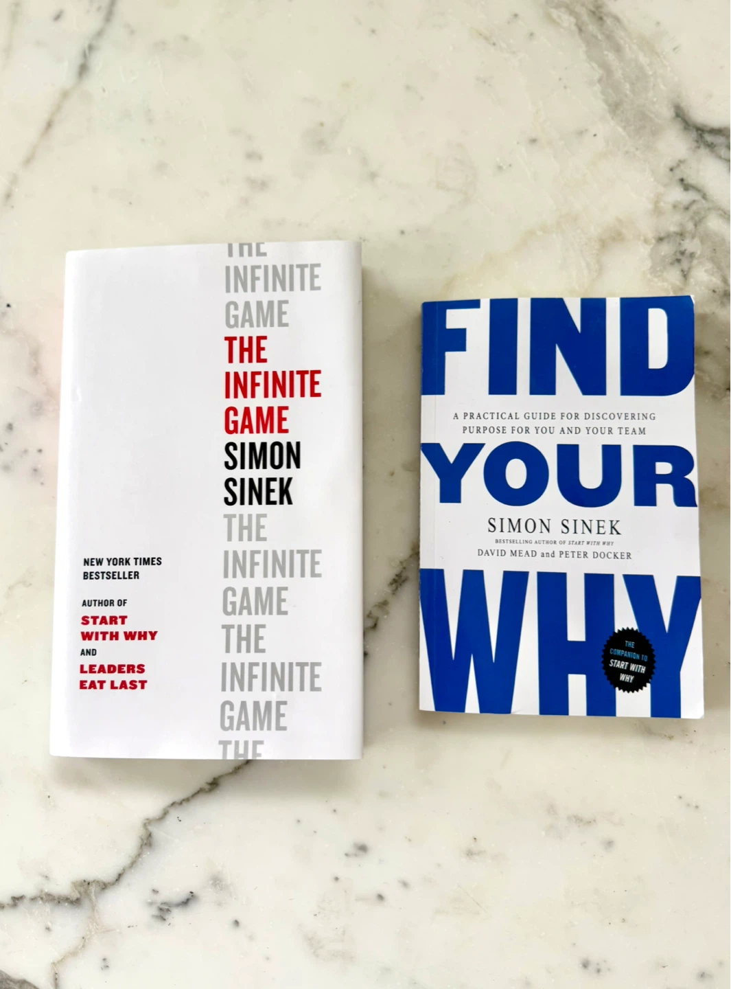 Simon Sinek Books - The Infinite Game & Find Your Why
