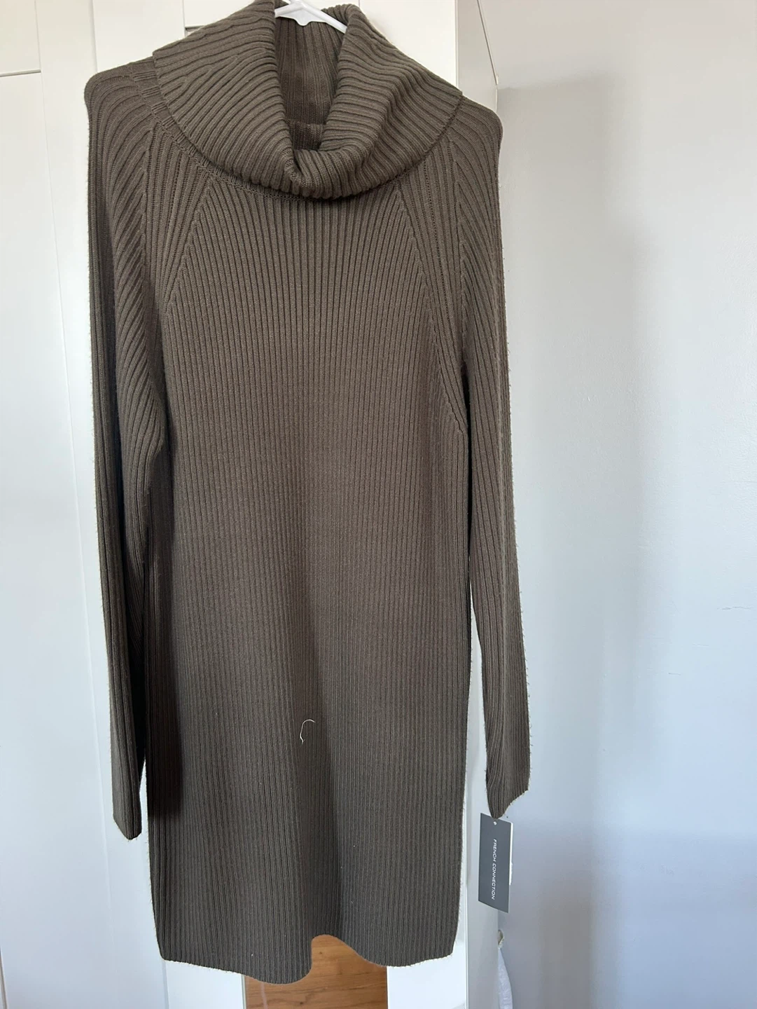 French Connection Ribbed Turtleneck Sweater Dress