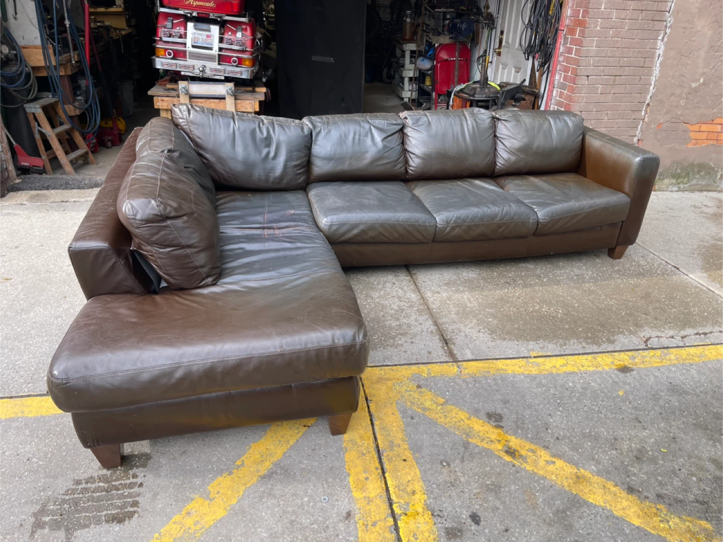 Leather Sectional Sofa with delivery