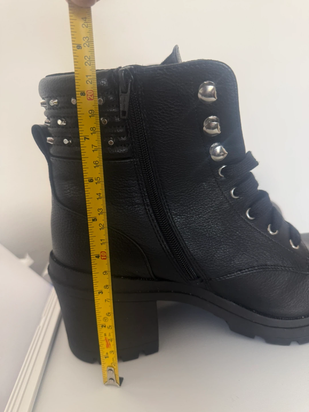 NOBO Women's Black Studded Combat Boots Size 11W - photo 3