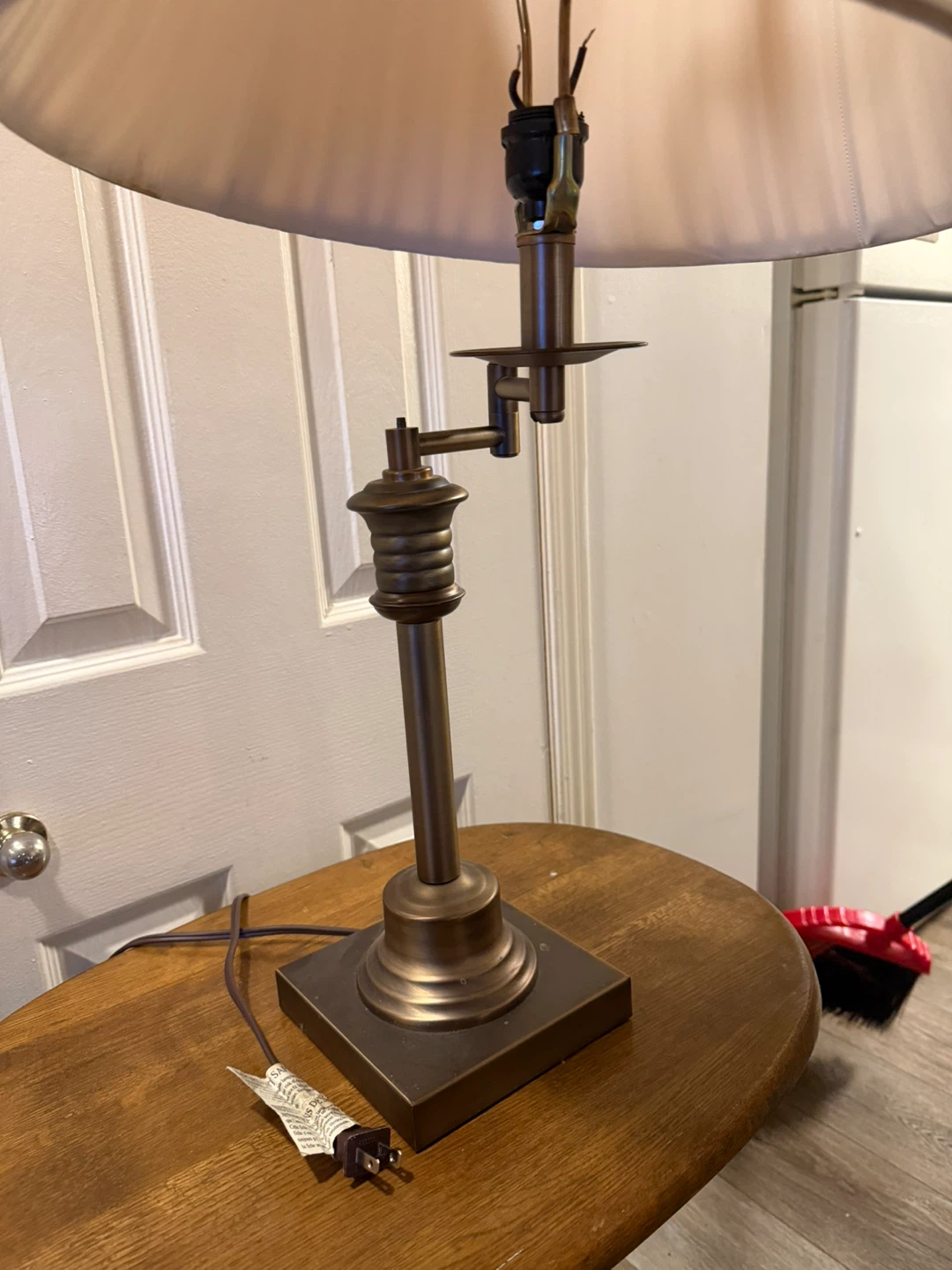 Adjustable Table Lamp with Pleated Shade - photo 2