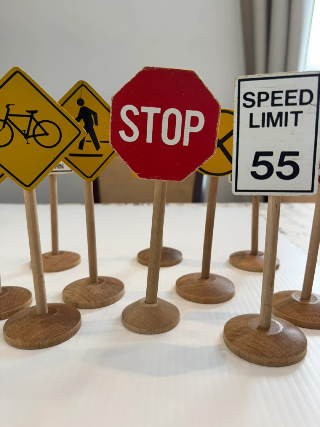 Wooden Toy Traffic Signs Set