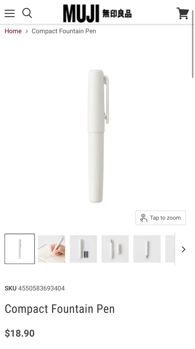 MUJI Compact Fountain Pen EF