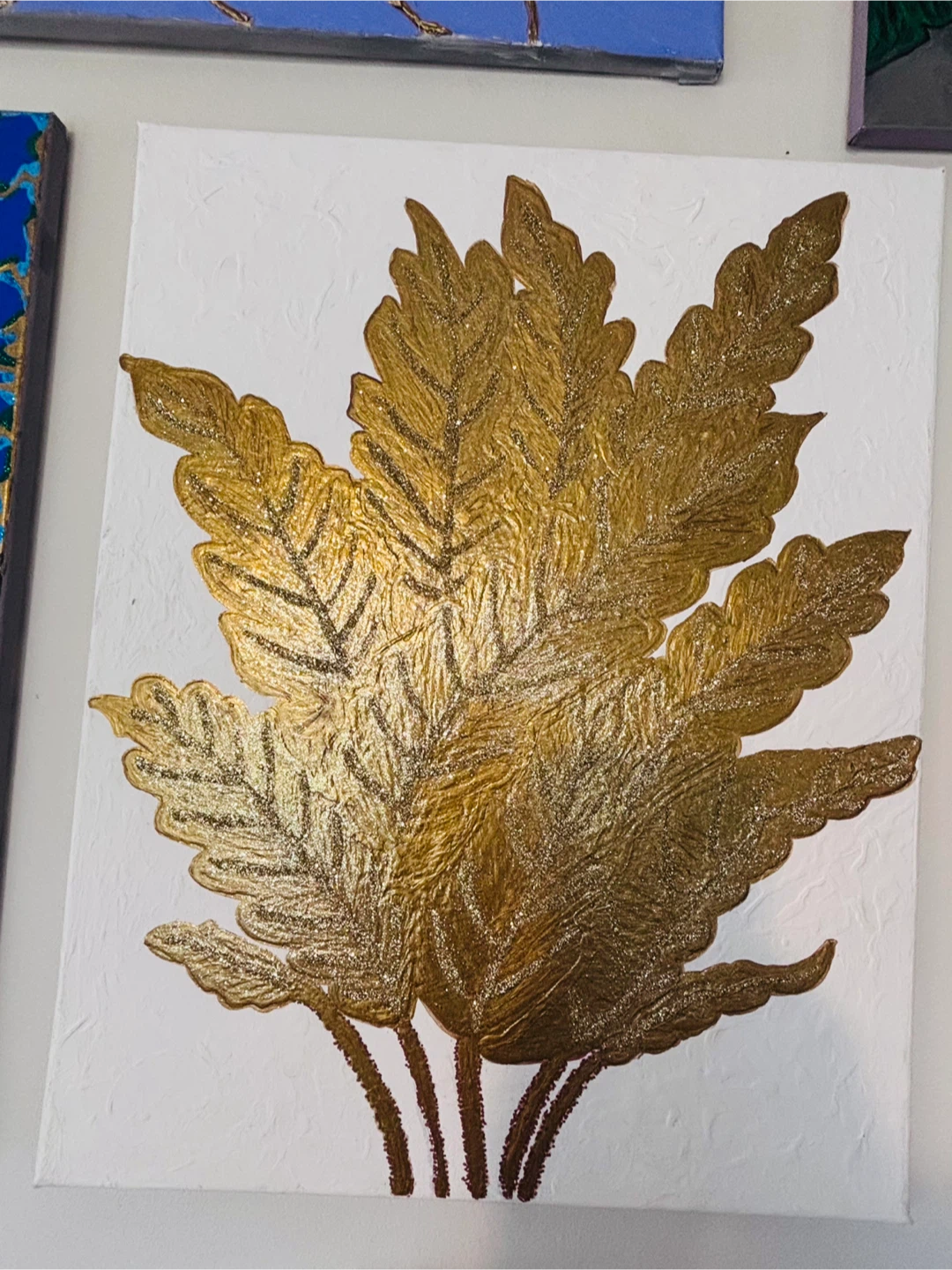 Gold Leaf Textured Wall Art - photo 2