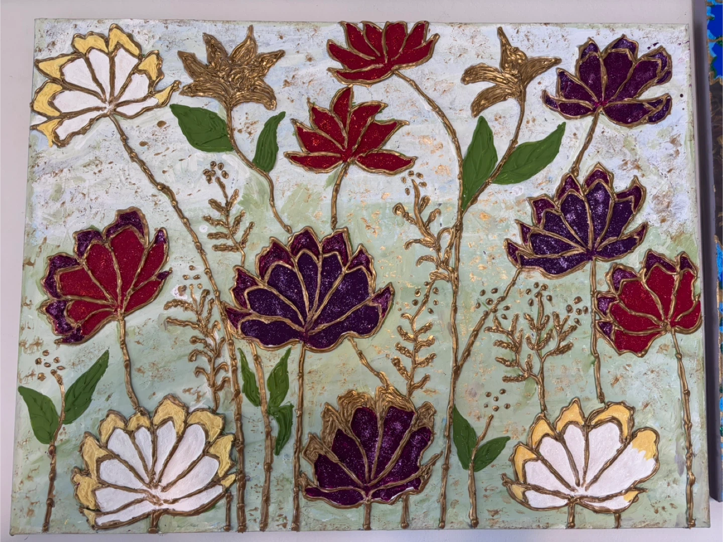 Textured Floral Wall Art