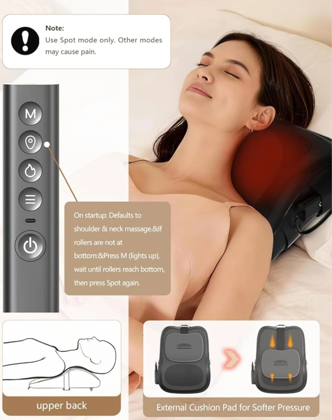 CAREKING Wave Motion Massage Pillow - photo 5