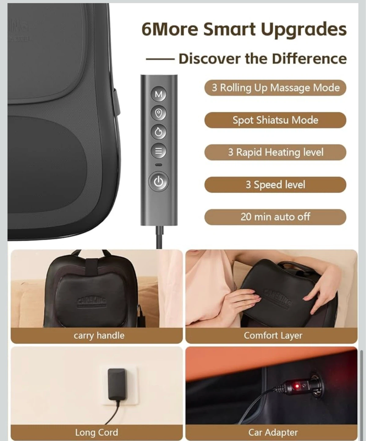 CAREKING Wave Motion Massage Pillow - photo 3