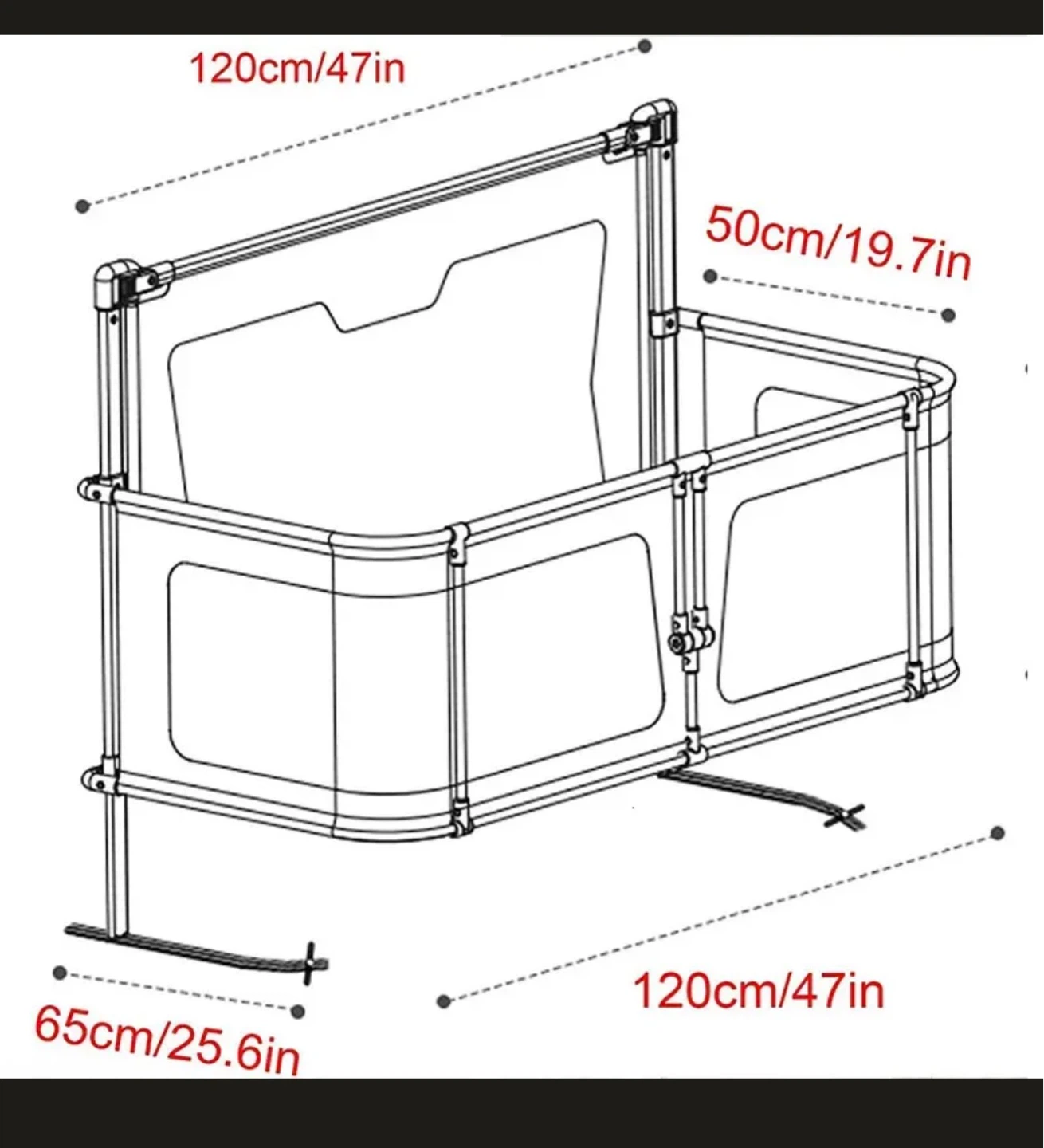 Brand New -  Bedside Crib / multifunction guardrail - photo 3