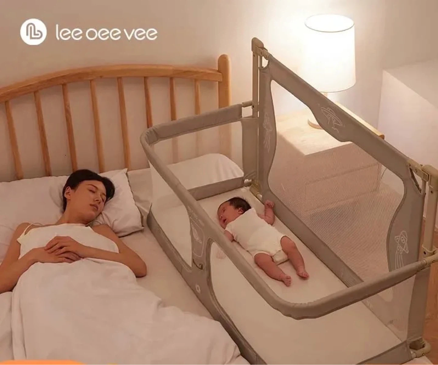 Brand New -  Bedside Crib / multifunction guardrail