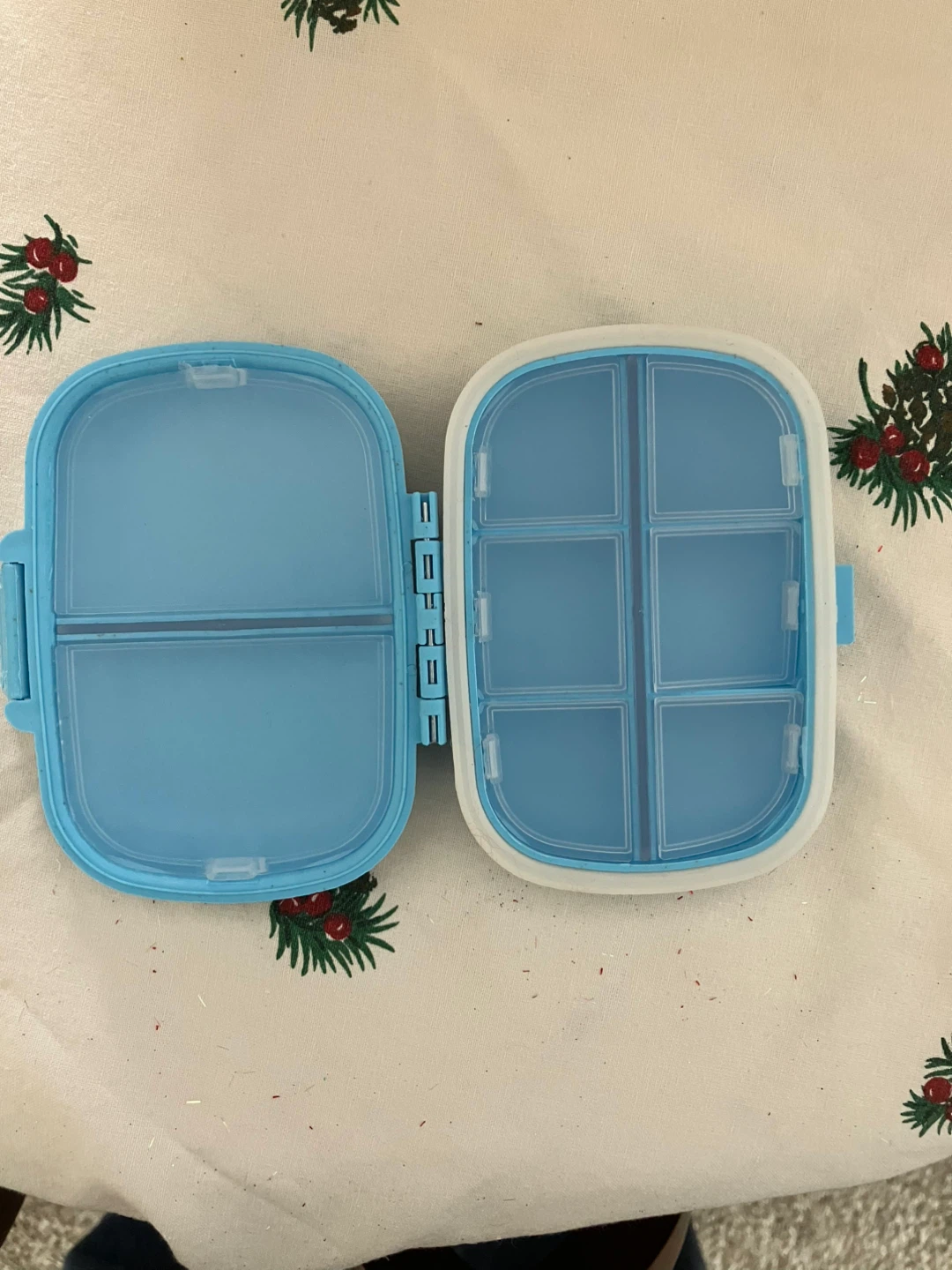 Blue 6-Compartment Pill Organizer Case - photo 2